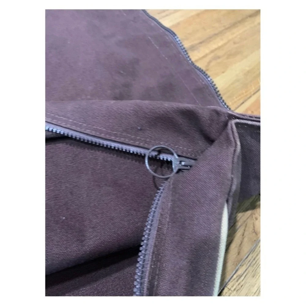 Lands End Square Rigger Garment Bag Brown Canvas Vintage Retro Travel Y2K 90s